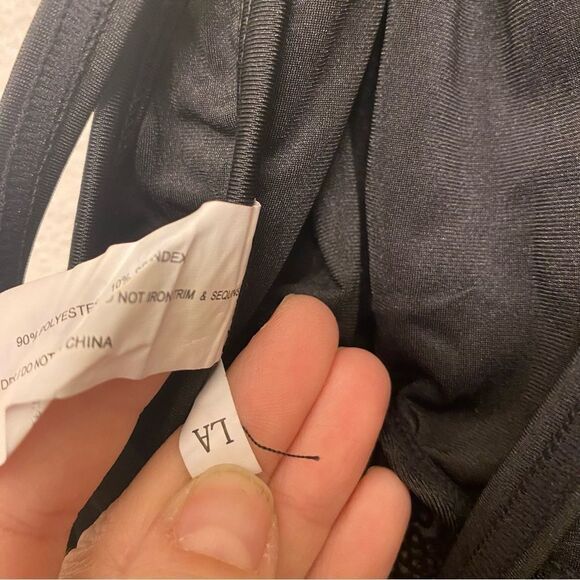 Glamour solo dance costume black sequin bikeatard leotard LA-Large adult - Picture 12 of 14